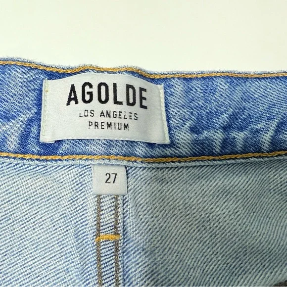 AGOLDE Parker Vintage Cut Off Denim Shorts Distressed Frayed Hem Size 27 - Picture 2 of 5